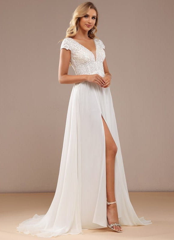 Robe Trapèze Éthérée Satinée - gallery 5