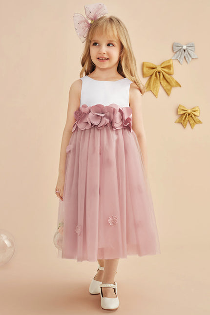 Robe Trapèze Fleur De Satin - gallery 4