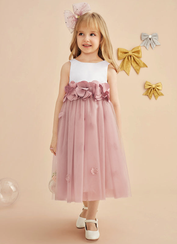 Robe Trapèze Fleur De Satin - gallery 4