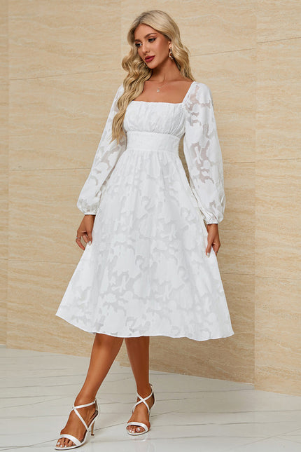 Robe Trapèze Blanchie Élégante - gallery 3