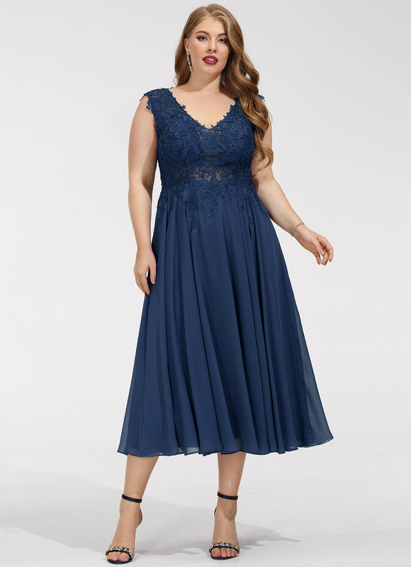 Robe Trapèze Noire Et Blanche Dentelle - gallery 8