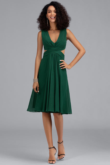 Robe Trapèze Émeraude Volante - gallery 5