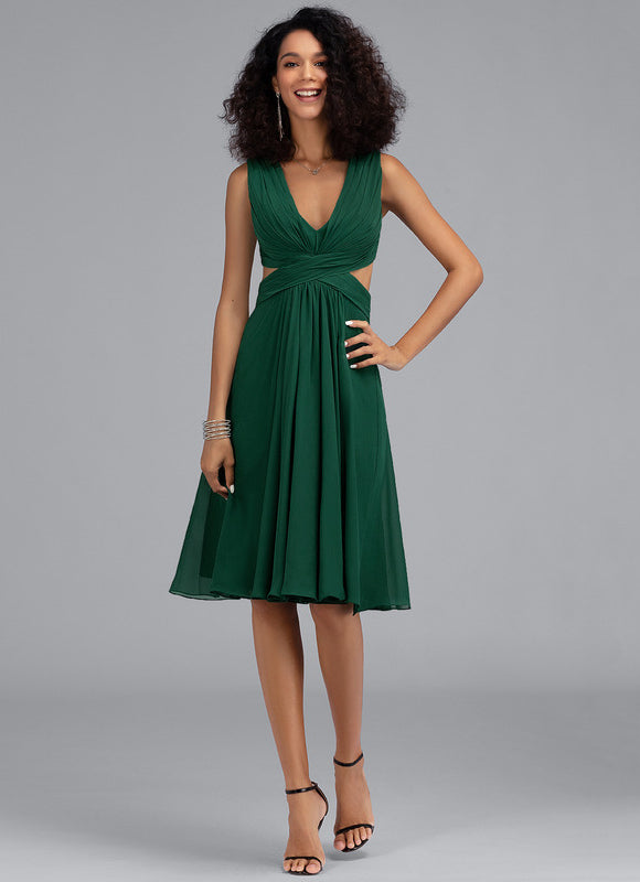 Robe Trapèze Émeraude Volante - gallery 5