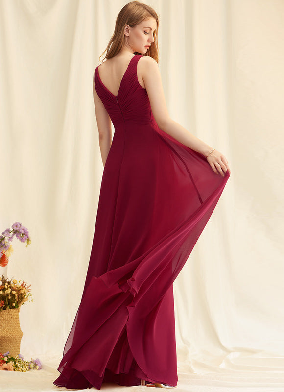 Robe Trapèze Bordeaux Élégance - gallery 4