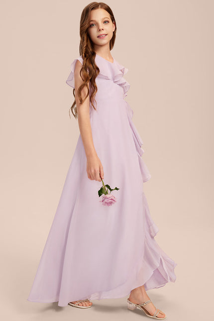 Robe Trapèze Bleu Céleste Aérien - gallery 3