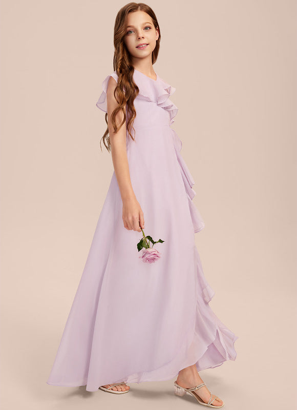 Robe Trapèze Bleu Céleste Aérien - gallery 3