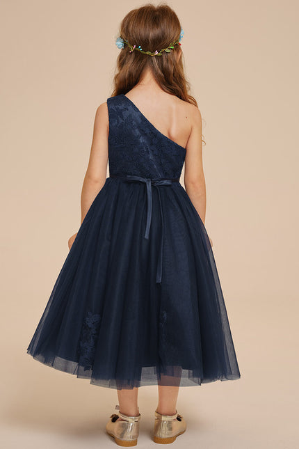 Robe Trapèze Tulle Asymétrique - gallery 5