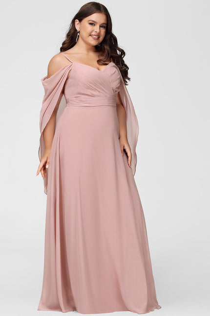 Robe Trapèze Longue Beige Élégante - gallery 9