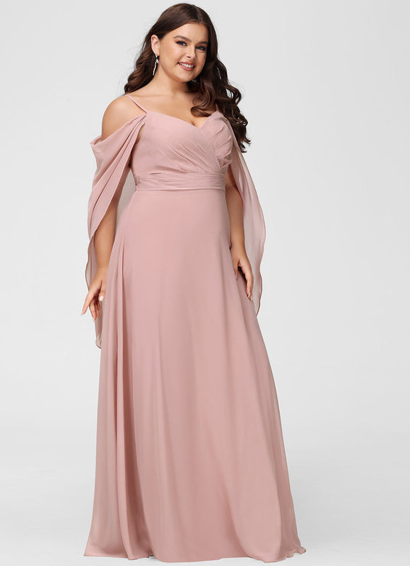Robe Trapèze Longue Beige Élégante - gallery 9