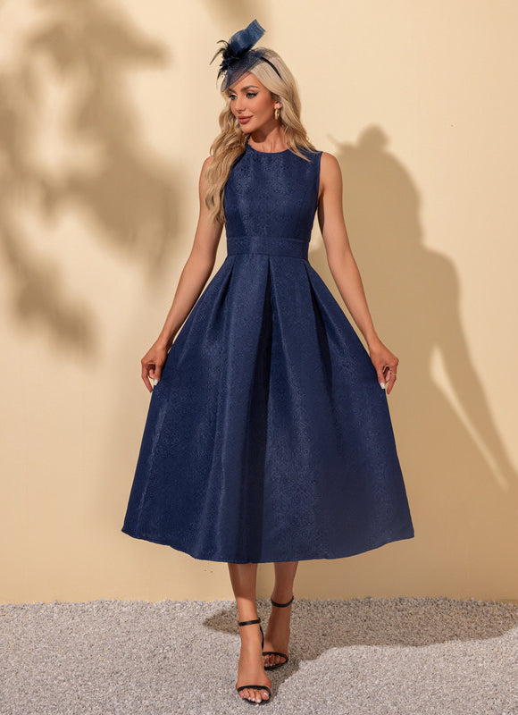 Robe Trapèze Midi Texturée - gallery 5