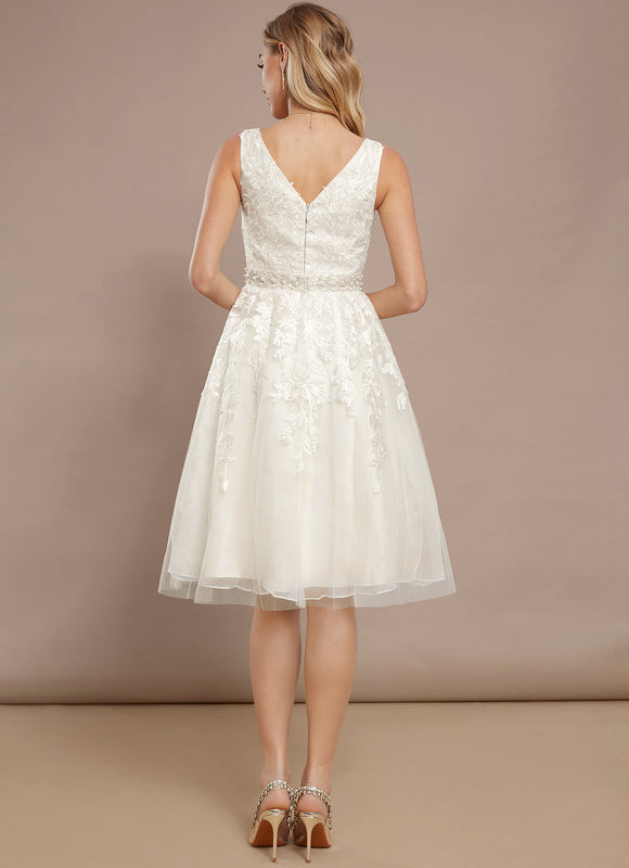 Robe Trapèze Élégance Tulle Satiné - gallery 5