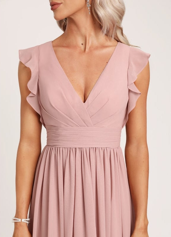 Robe Trapèze Mousseline Fendue - gallery 1