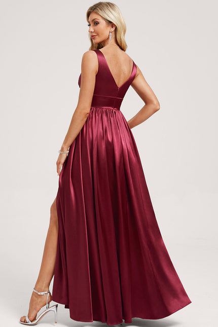 Robe Trapèze Satin Doré Élégante - gallery 4