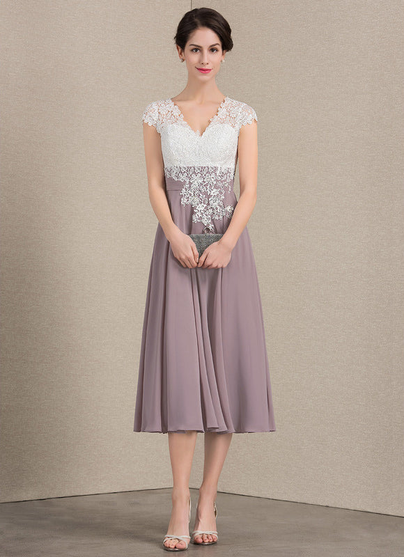 Robe Trapèze Violet Éclat Satiné - gallery 2