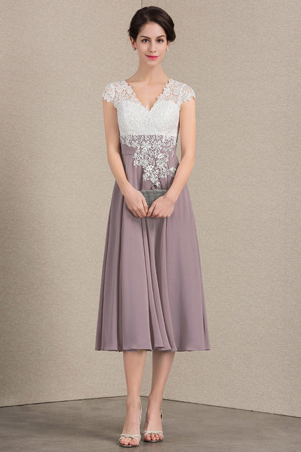 Robe Trapèze Violet Éclat Satiné - gallery 2