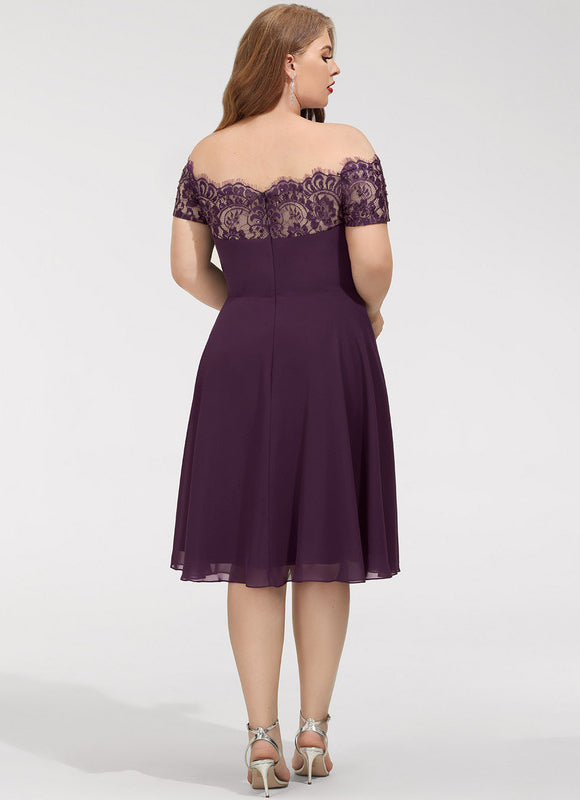 Robe Trapèze Violet Élégance Chic - gallery 8