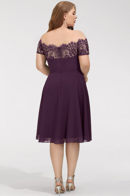 Robe Trapèze Violet Élégance Chic - gallery 8