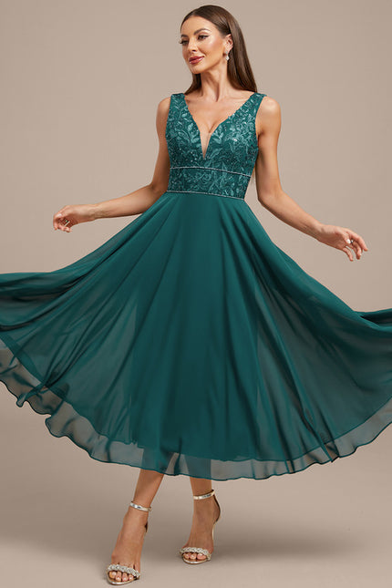 Robe Trapèze Émeraude Chic - gallery 3