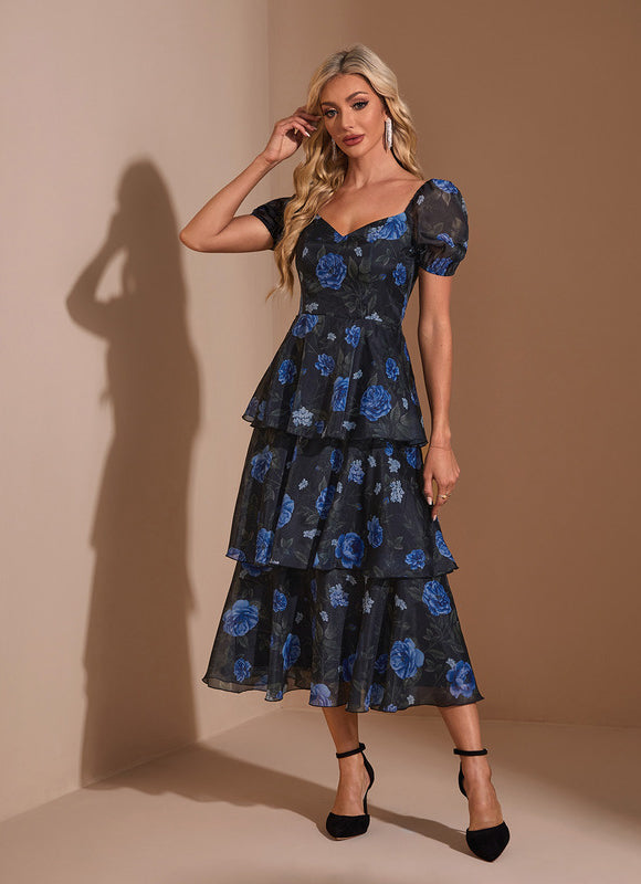Robe Trapèze Midi Volante Chic