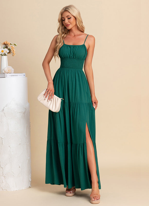 Robe Trapèze Maxi Vert Éclat - gallery 4