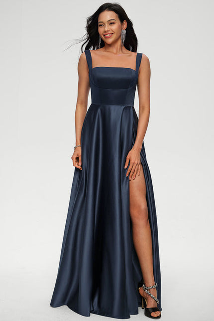 Robe Trapèze Nuit De Satin Profond