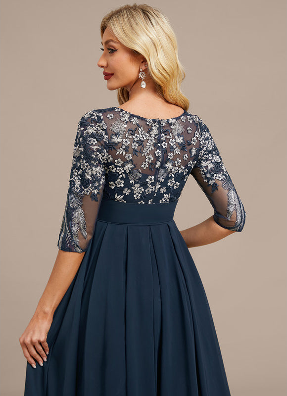 Robe Trapèze Mi-Longue Cérémonie - gallery 6