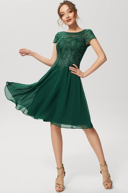 Robe Trapèze Éclat Argenté - gallery 2