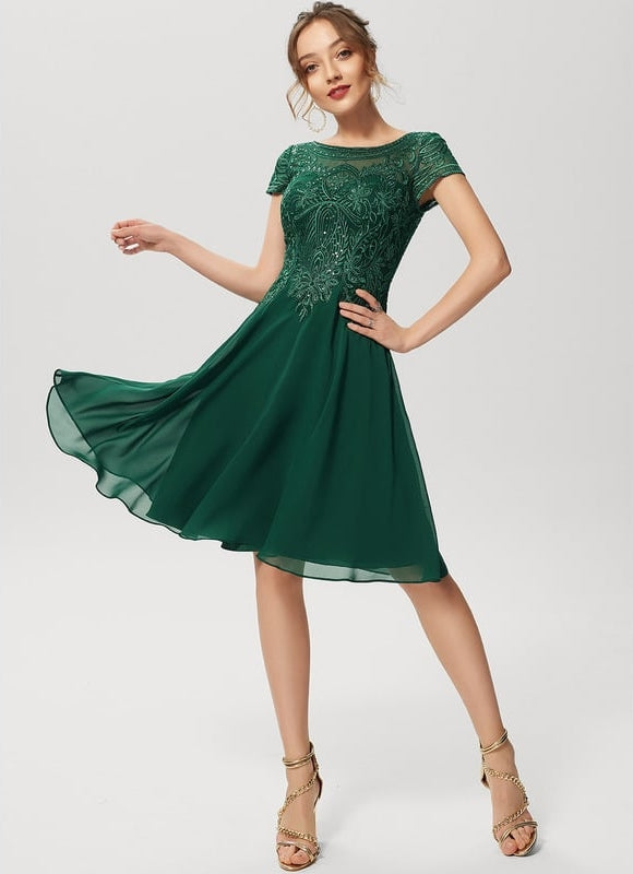 Robe Trapèze Éclat Argenté - gallery 2