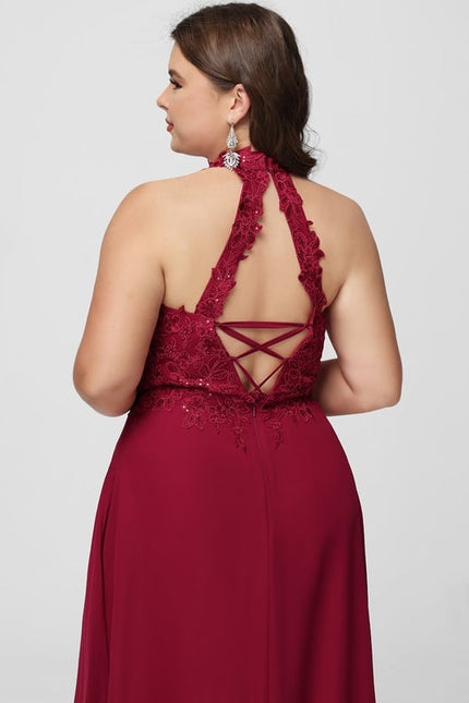 Robe Trapèze Rouge Éblouissant - gallery 7