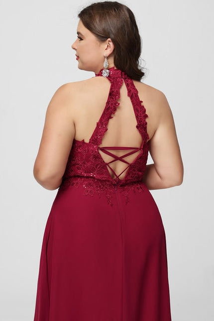Robe Trapèze Rouge Éblouissant - gallery 7