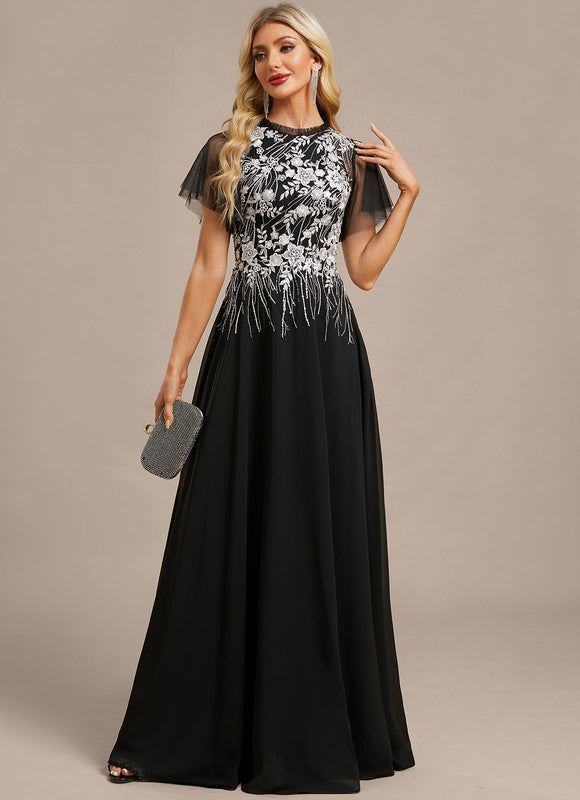 Robe Trapèze Nocturne Éclatante - gallery 2