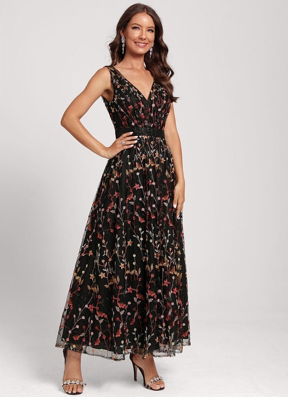 Robe Trapèze Énigme Florale - gallery 1
