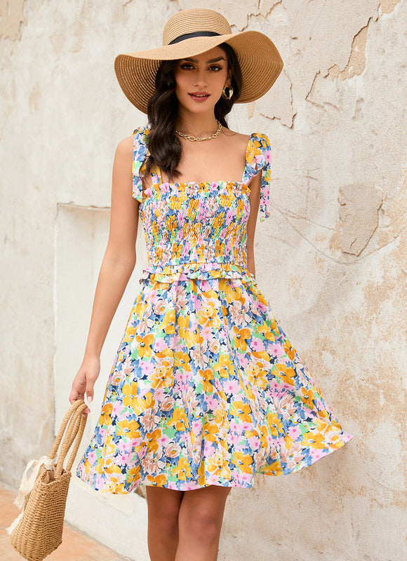 Robe Trapèze Fleurie Été Joyeux - gallery 3