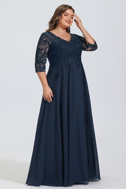 Robe Trapèze Marine Éclatante - gallery 6