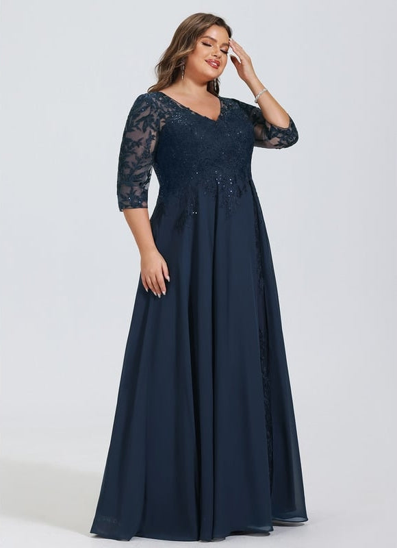 Robe Trapèze Marine Éclatante - gallery 6
