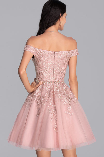 Robe Trapèze Chuchotement Poudré - gallery 4