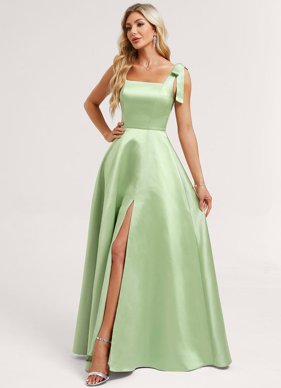 Robe Trapèze Satinée Asymétrique - gallery 2