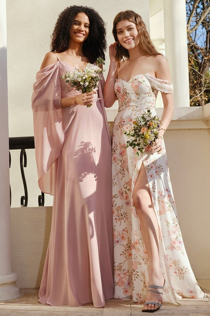 Robe Trapèze Longue Beige Élégante - gallery 5