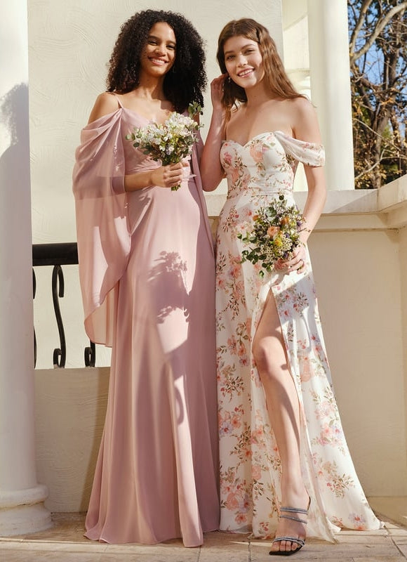 Robe Trapèze Longue Beige Élégante - gallery 5