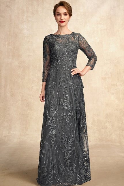Robe Trapèze Élégance Charbon - gallery 8