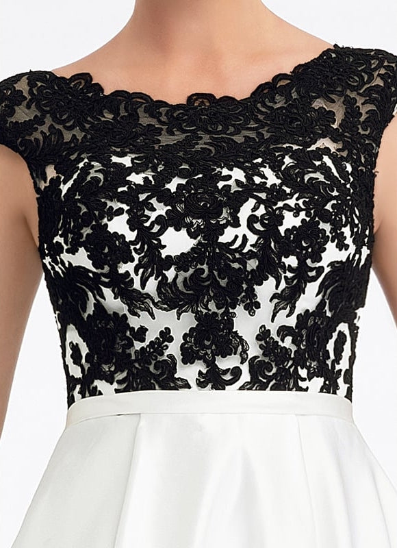 Robe Trapèze Noir Éclatant - gallery 8