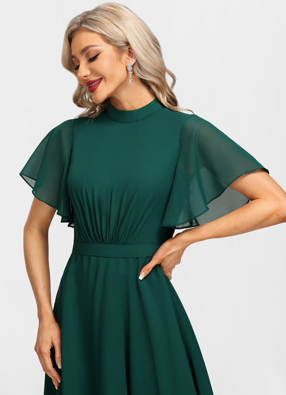 Robe Trapèze Vert Émeraude - gallery 6