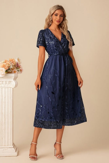 Robe Trapèze Paillette Vaporeuse - gallery 6
