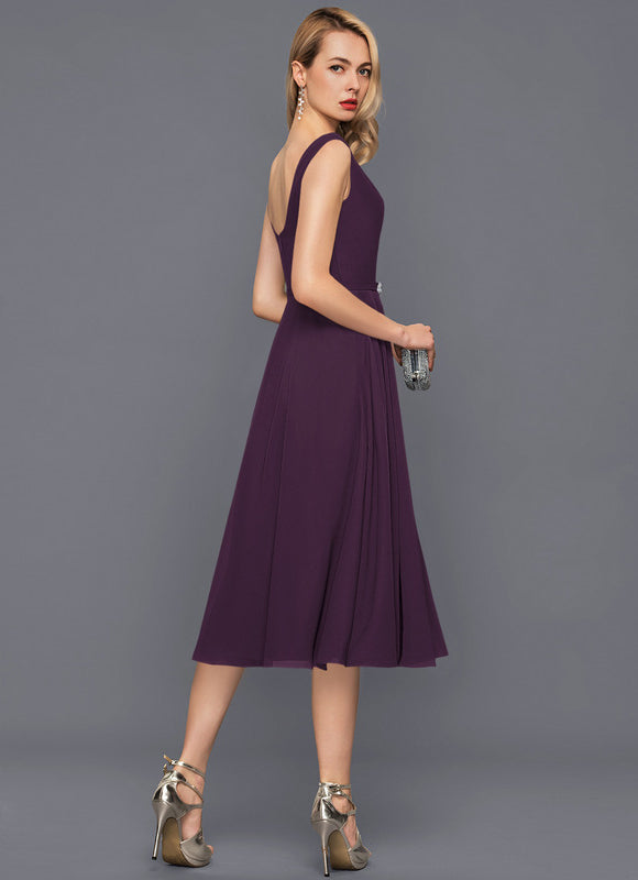 Robe Trapèze Violet Éclipse - gallery 1