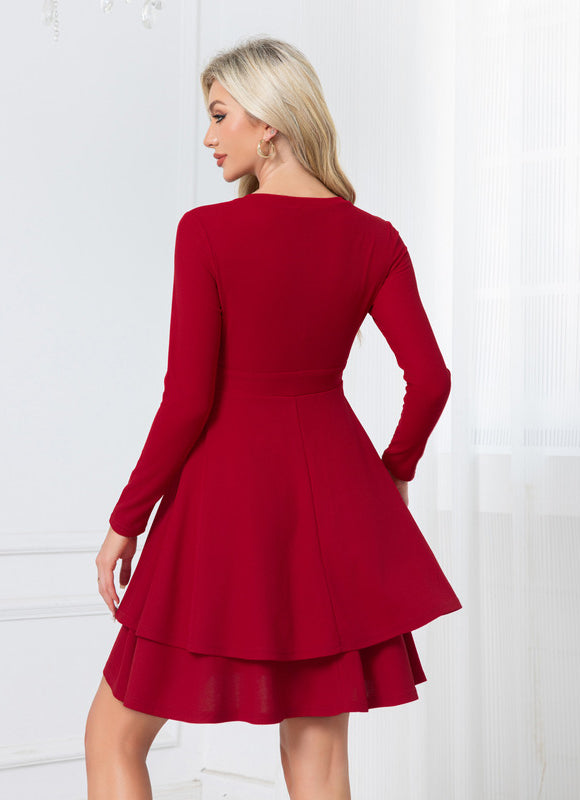 Robe Trapèze Rouge Chic - gallery 1