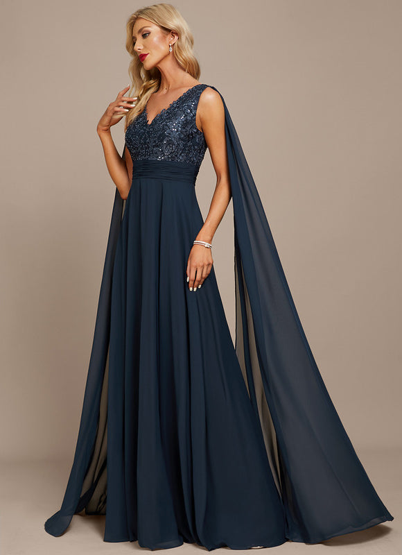 Robe Trapèze Marine Éclatante - gallery 1