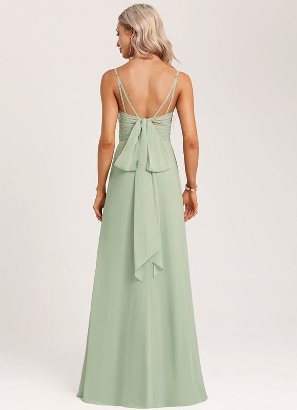 Robe Trapèze Mousseline Fendue - gallery 4