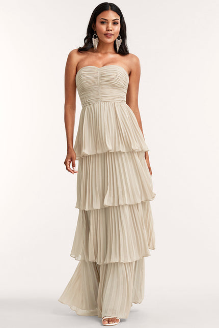 Robe Trapèze Élégance Sable - gallery 1