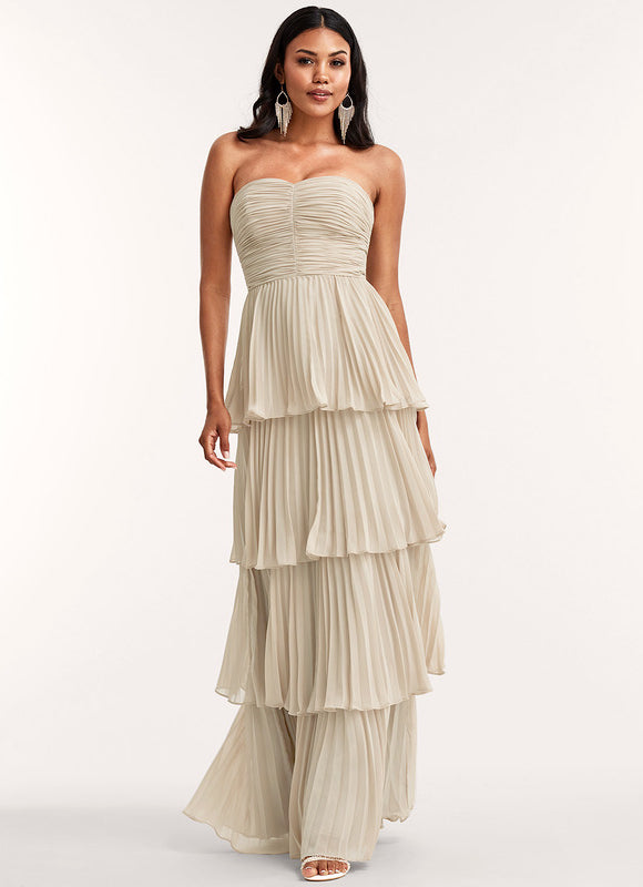 Robe Trapèze Élégance Sable - gallery 1