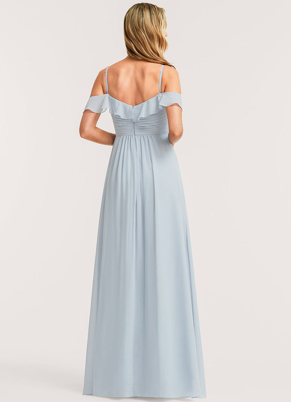 Robe Trapèze Aérienne Céleste - gallery 4